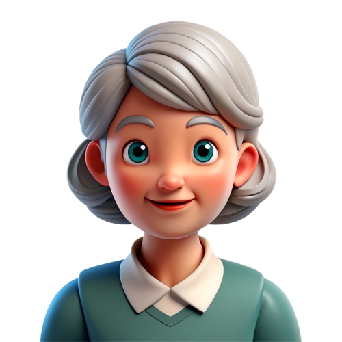 Old woman people icon character cartoon