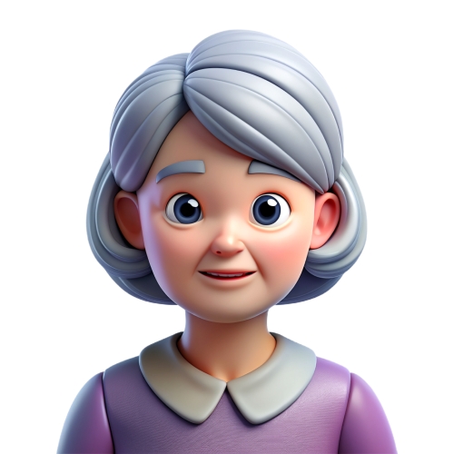 Old woman people icon character cartoon