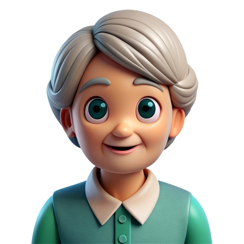 Old woman people icon character cartoon