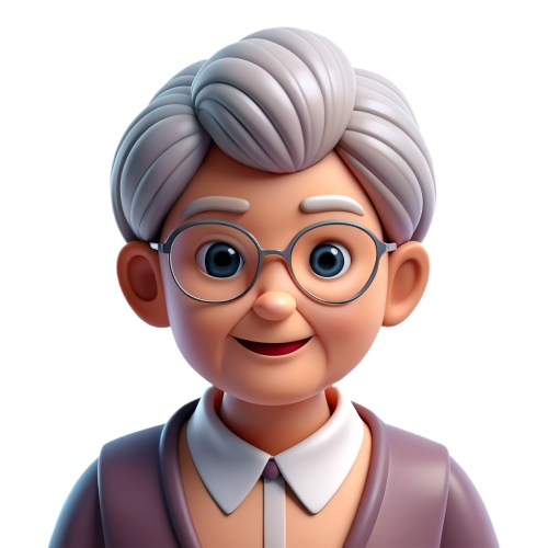 Old woman people icon character cartoon