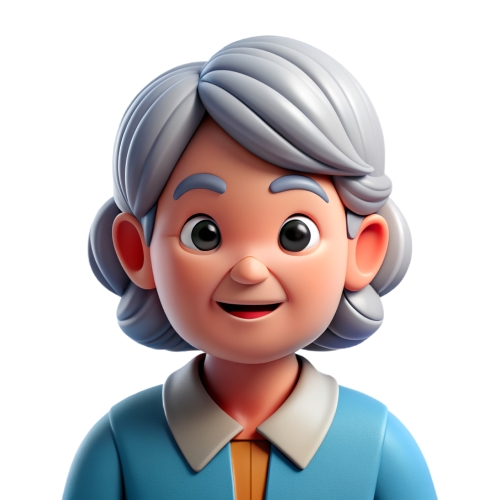 Old woman people icon character cartoon