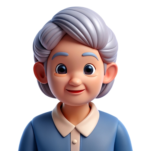 Old woman people icon character cartoon