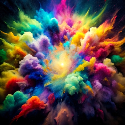 Painting colorful color abstract background design