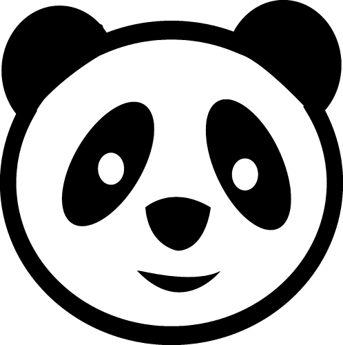 Panda icon Cartoon character cute design