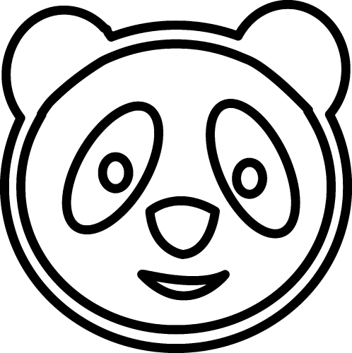 Panda icon Cartoon character cute design