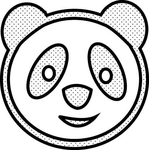 Panda icon Cartoon character cute design