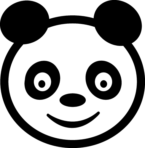 Panda icon Cartoon character cute design