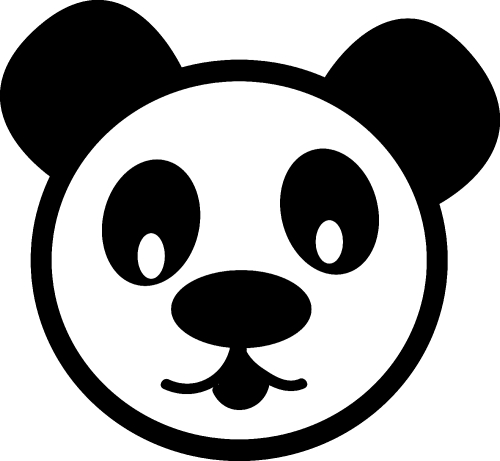 Panda icon Cartoon character cute design