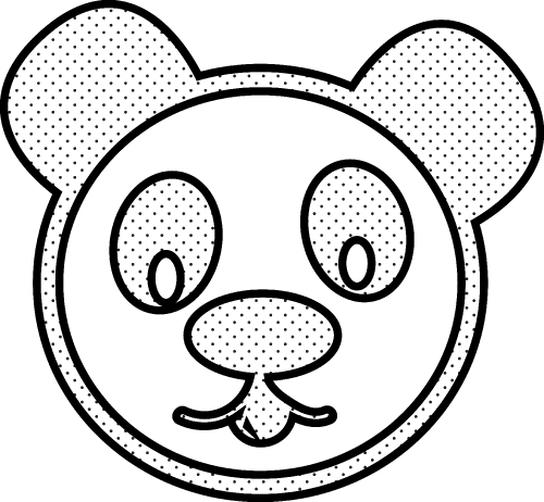 Panda icon Cartoon character cute design