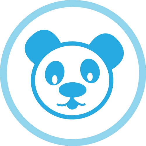 Panda icon Cartoon character cute design