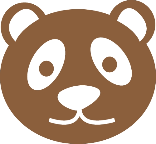 Panda icon Cartoon character cute design