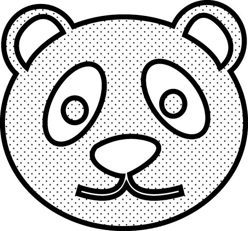 Panda icon Cartoon character cute design