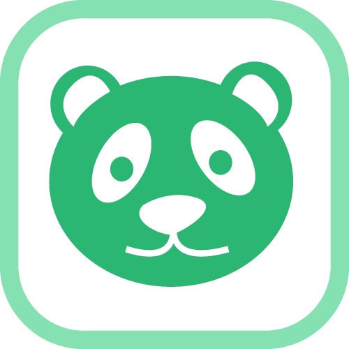 Panda icon Cartoon character cute design