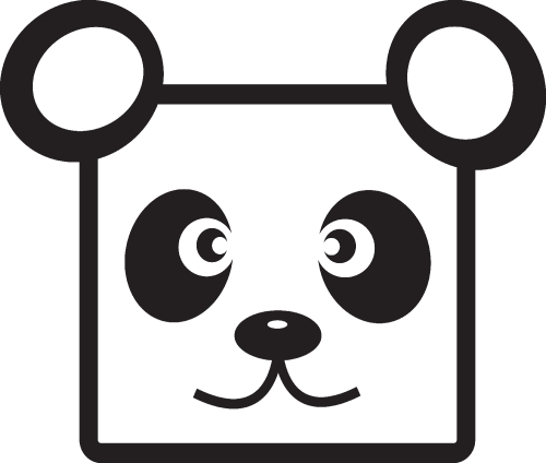 Panda icon Cartoon character cute design