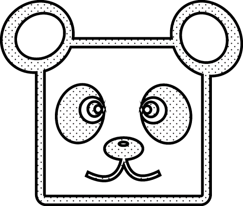 Panda icon Cartoon character cute design