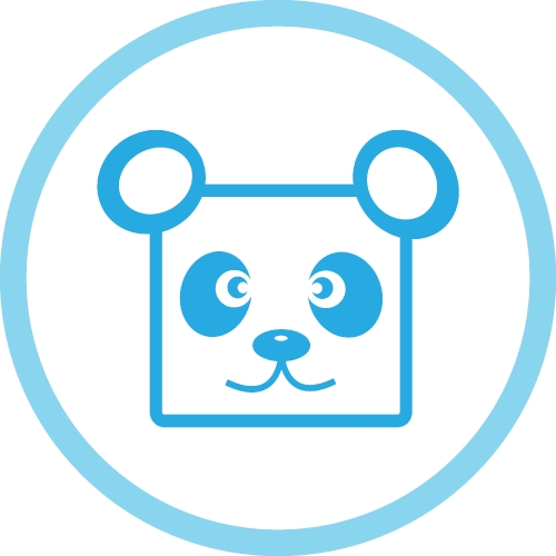 Panda icon Cartoon character cute design