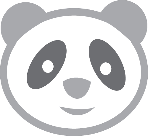 panda icon sign design