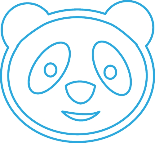 panda icon sign design
