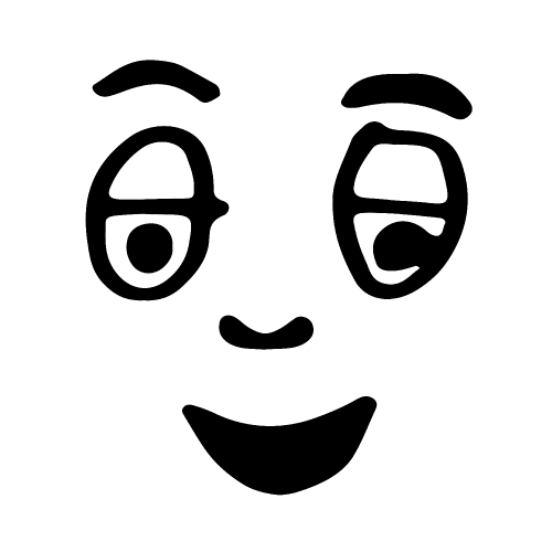 People cartoon emotion face 