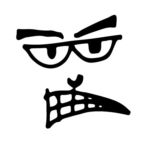 People cartoon emotion face 