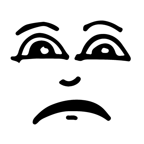 People cartoon emotion face 