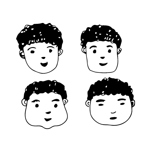 People face cartoon icon design