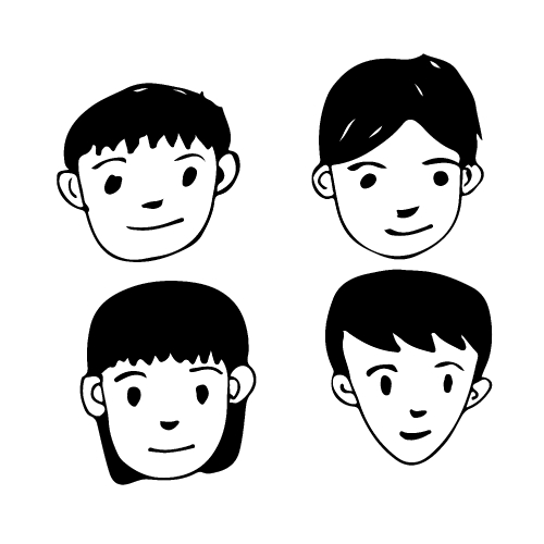 People face cartoon icon design