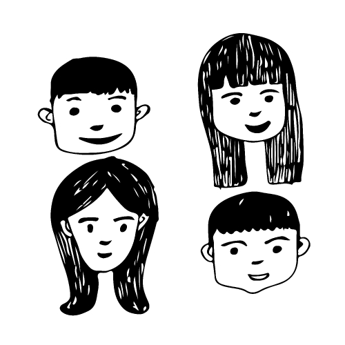 People face cartoon icon design