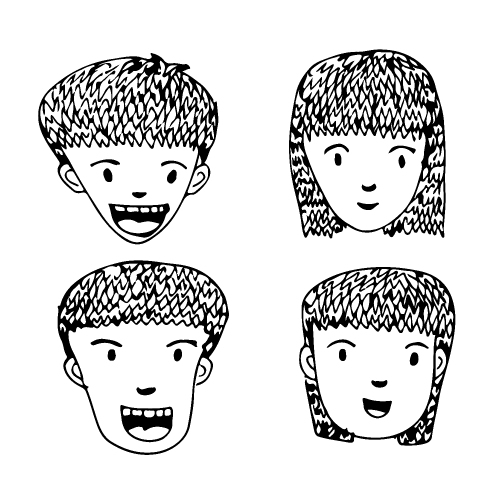 People face cartoon icon design