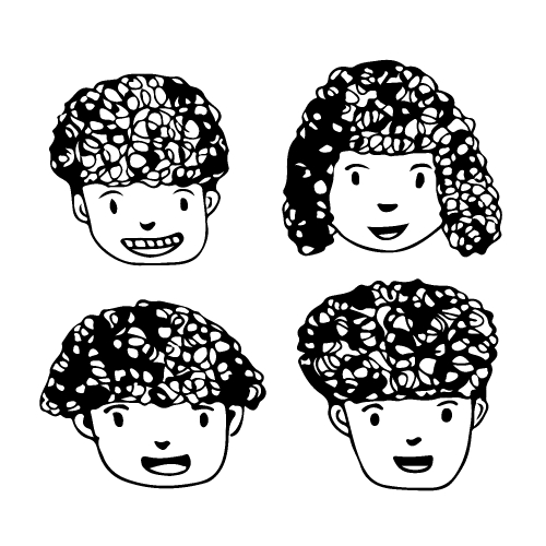 People face cartoon icon design