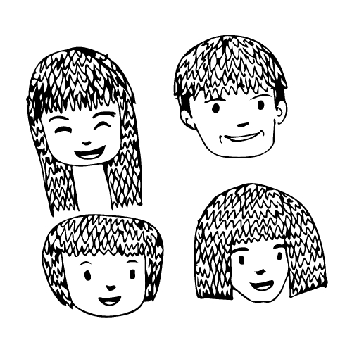 People face cartoon icon design