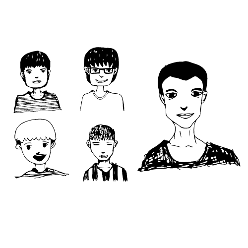 People face cartoon icon design