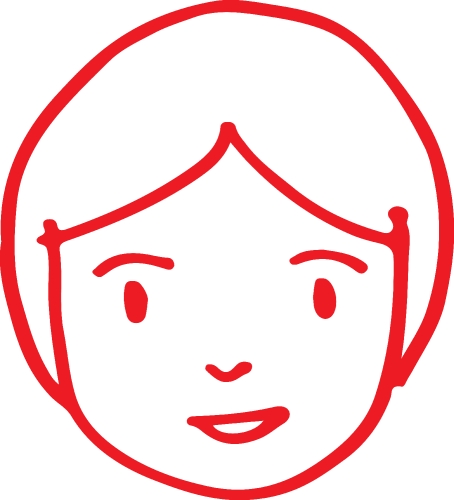 People face icon avatar hand draw sign design