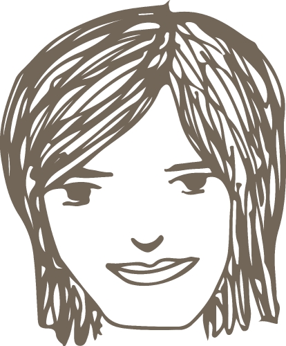 People face icon avatar hand draw sign design