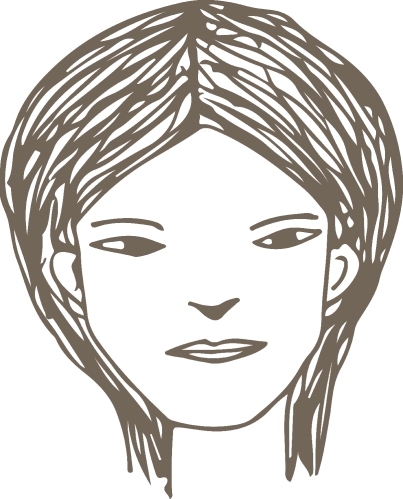 People face icon avatar hand draw sign design