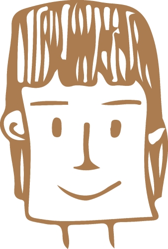 People face icon avatar hand draw sign design