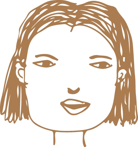 People face icon avatar hand draw sign design