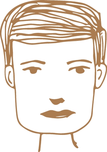 People face icon avatar hand draw sign design