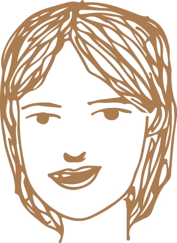 People face icon avatar hand draw sign design