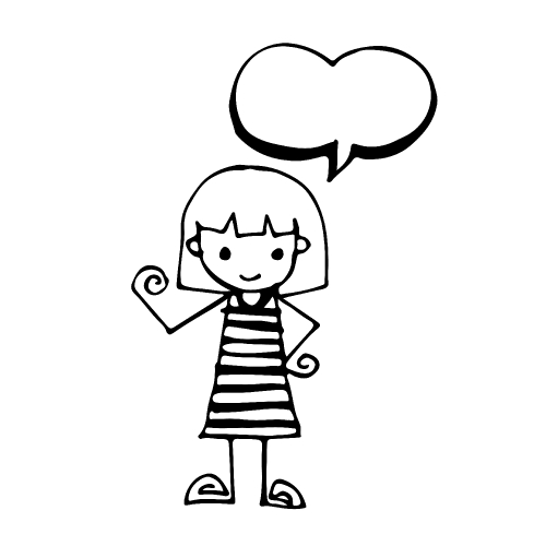 People Hand draw with speech bubble