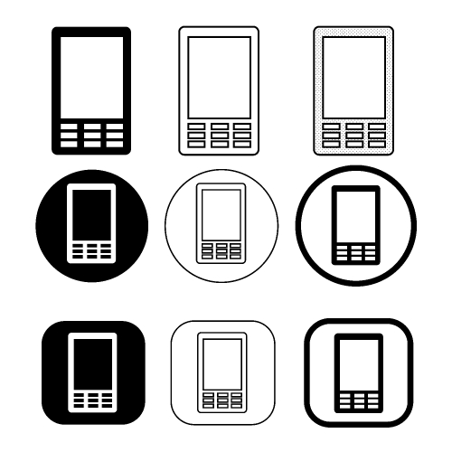 Phone mobile icon sign symbol