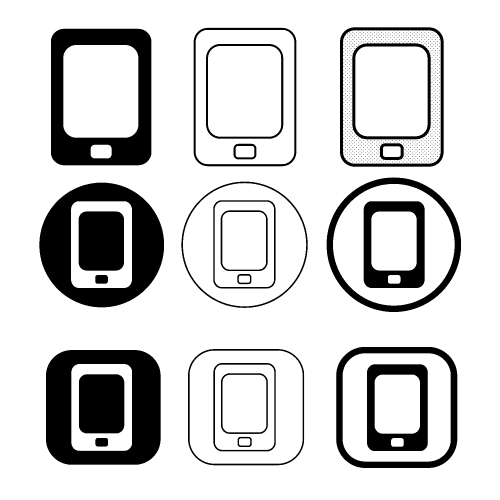 Phone mobile icon sign symbol