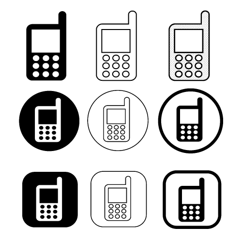 Phone mobile icon sign symbol