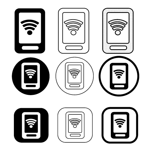 Phone mobile icon sign symbol