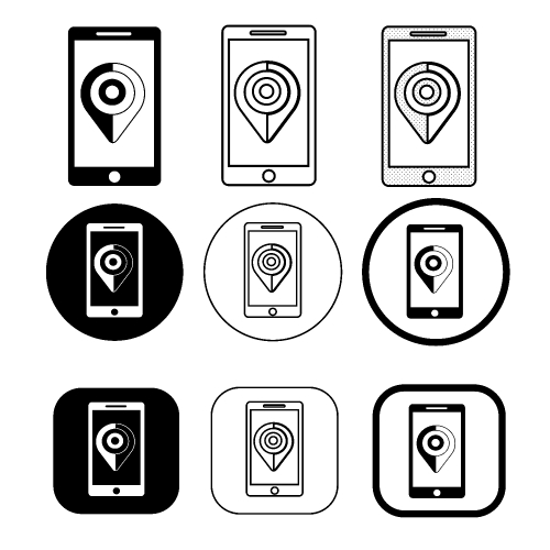 Phone mobile icon sign symbol