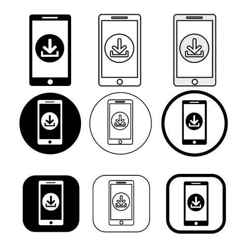 Phone mobile icon sign symbol