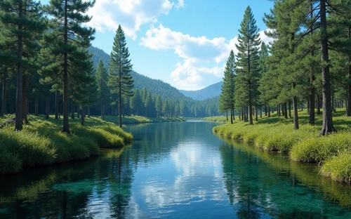 Pine Forest Picture Background Wallpapers Free images 27032025 (19)