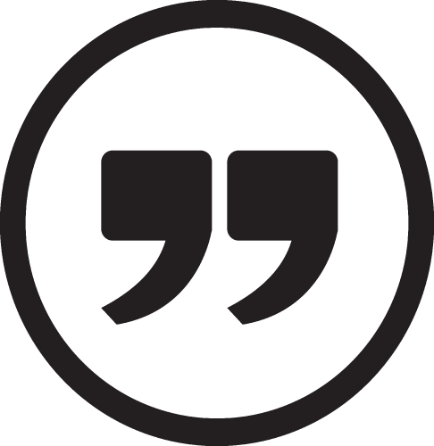 Quotation mark sign icon