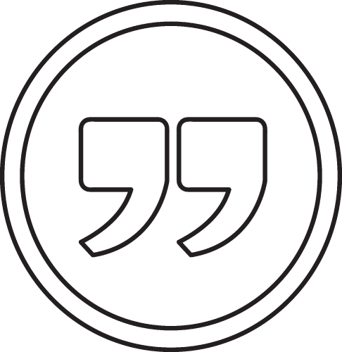 Quotation mark sign icon