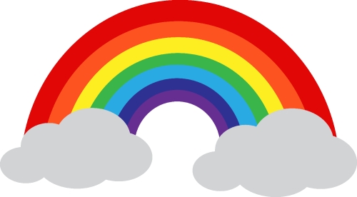 rainbow with cloud icon